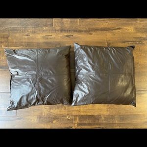 Vintage Leather Pillows - fast shipping